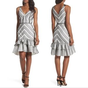 Adelyn Rae NWT black and white stripe dress sz Large